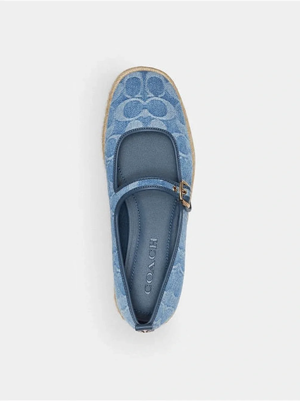 Coach Mary Jane Espadrille In Signature Denim